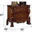 Table de chevet de luxe traditionnelle avec 2 tiroirs en bois de cerisier massif et bois franc massif