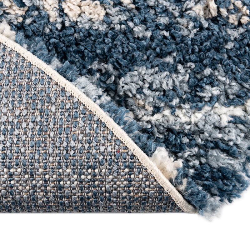 Abrahams Geometric Indoor Rug, Round 5'3"