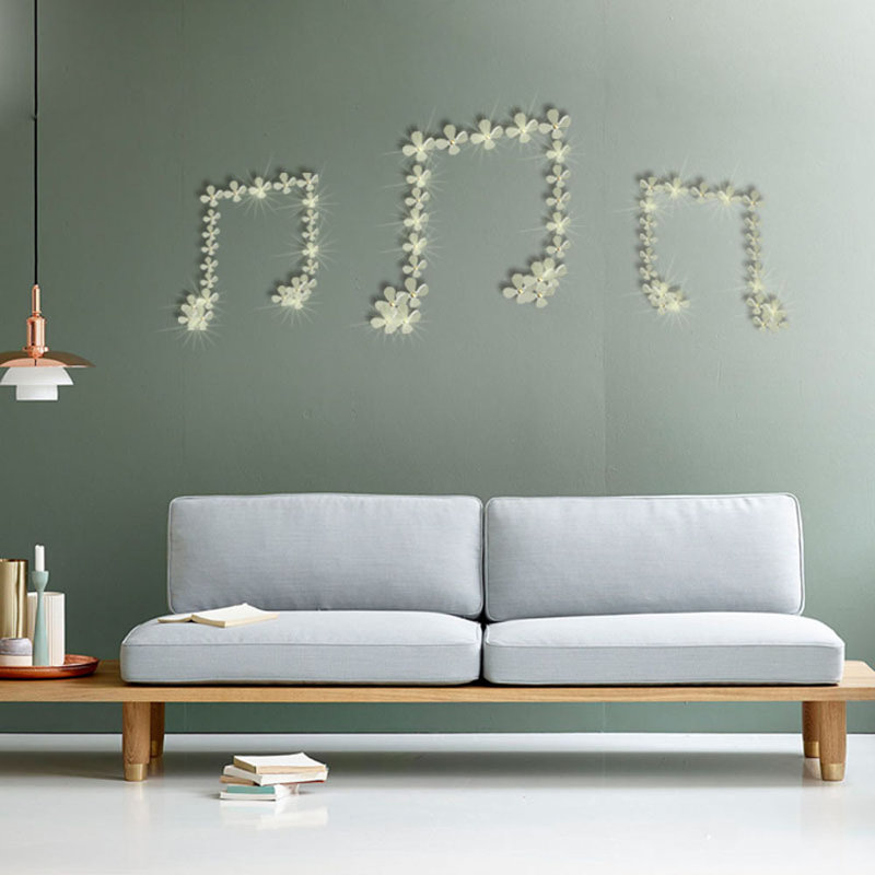 Plants & Flowers Wall Decal, Beige
