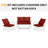 Outdoor Replacement 4‘’ Cushion Set Seat/Back Cushion  (SOFA NOT INCLUDED))-452398130