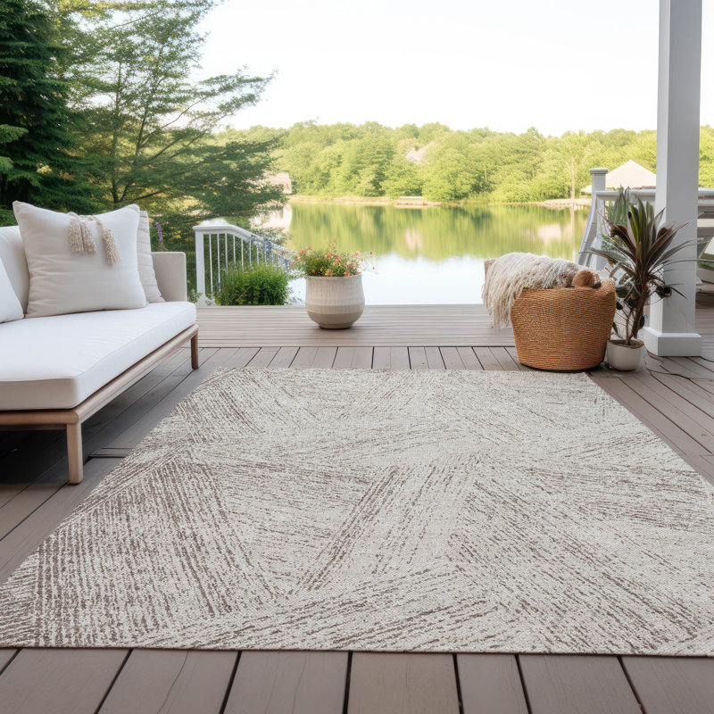  Tapis gris intérieur / extérieur Chayden Chantille ACN991, Rectangulaire 3 pi x 5 pi