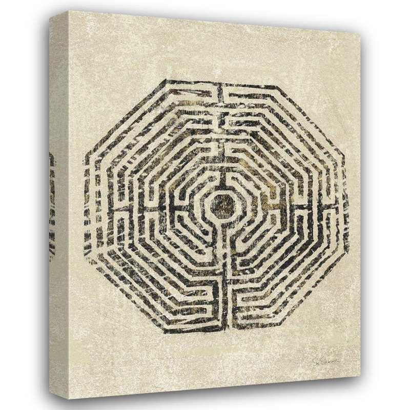 "Lark Manor ™", art sur toile tendue avec châssis Sue: Labyrinth vertical, H 36 po x l 28 po