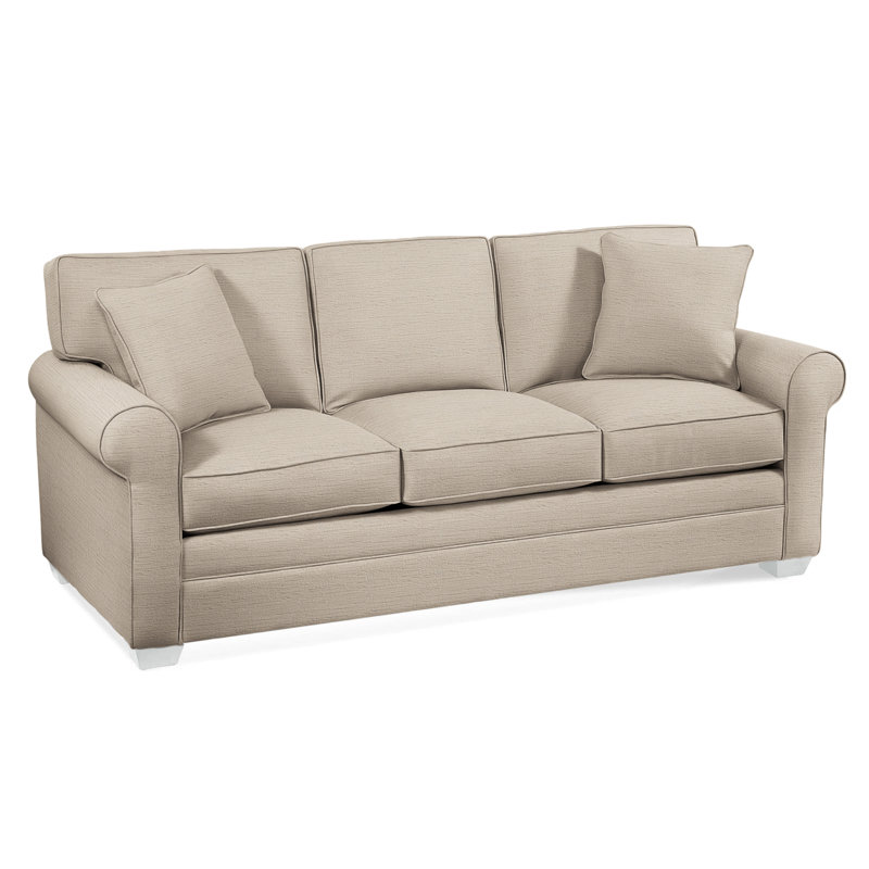 Bedford Upholstered 86'' Sofa, Beige Performance Fabric; 0851-73, Frost White, Air Dream Mattress