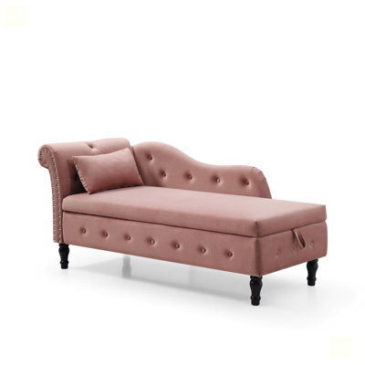 Jaiah Velvet Chaise Lounge