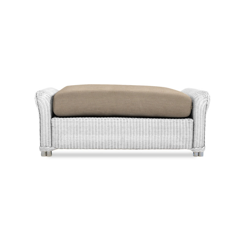 Reflections Outdoor Ottoman, Canvas Canvas Sunbrella® Canvas, White