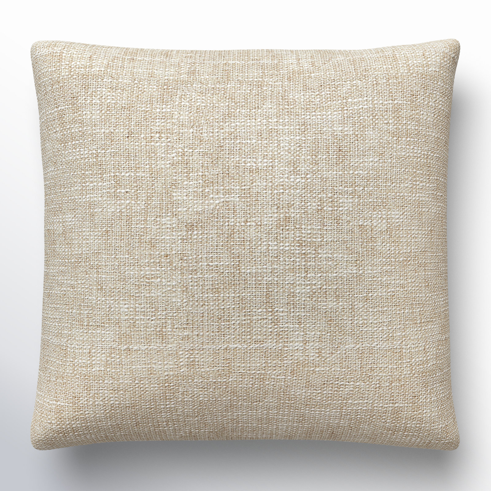 Danube Throw Pillow, 22"H x 22"W, Down, Bone/White