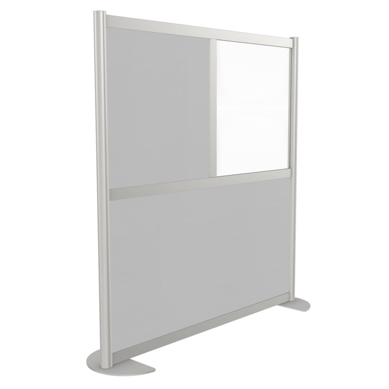 Cloison 3 panneaux Orrie, Gris, Standard