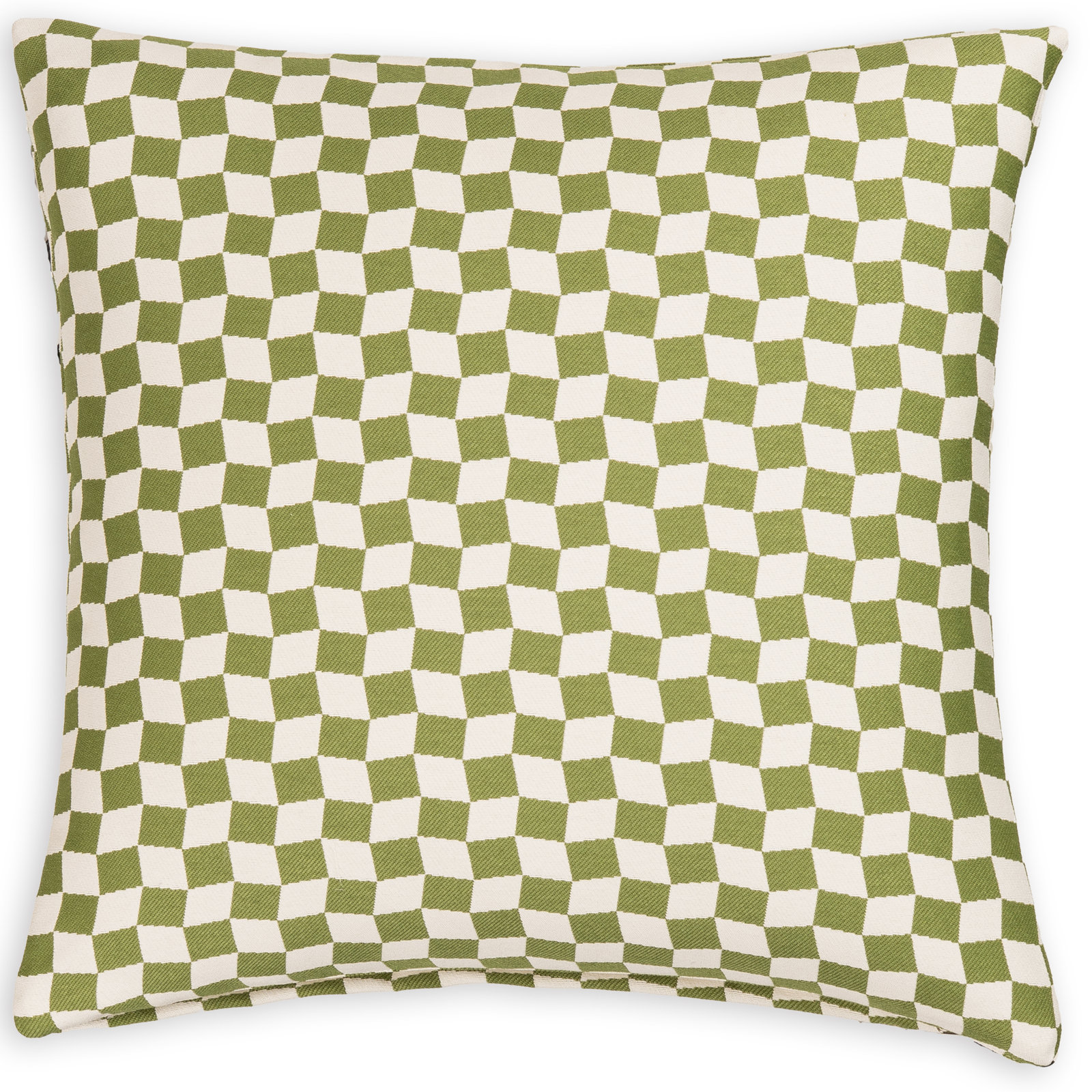 Deco Arch Accent Pillow, Feather, Green Geometric, Square 22"
