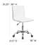 Low Back Designer Armless Ribbed Swivel Task Office Chair-202875020