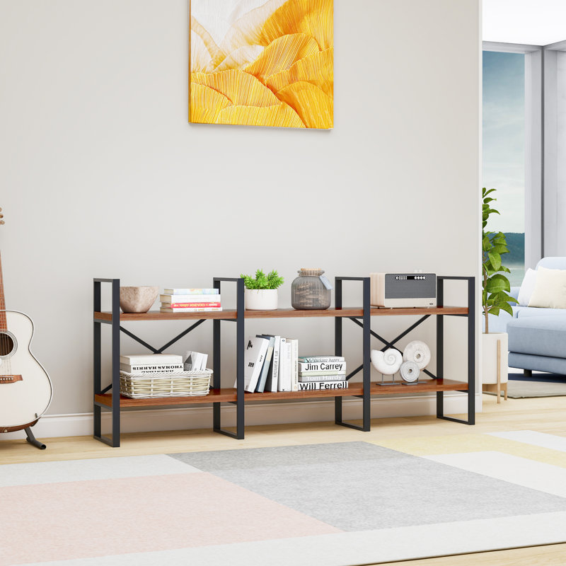 Tiyana Etagere Bookcase, Brown