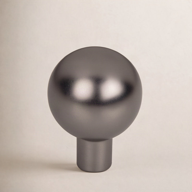 Brookline 1 1/8" Length Round Knob, Ash Gray