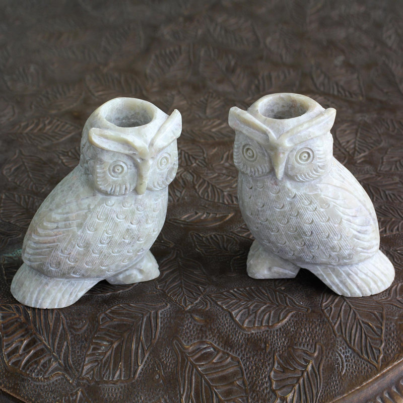 3.3'' H Stone Tabletop Candlestick