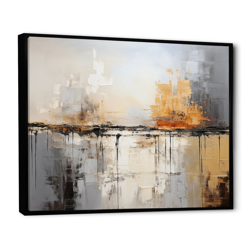 Coastal Sand Coastal Dunes IV - Imprimé, Cadre flottant noir, H 16 po x l 32 po x P 1 po