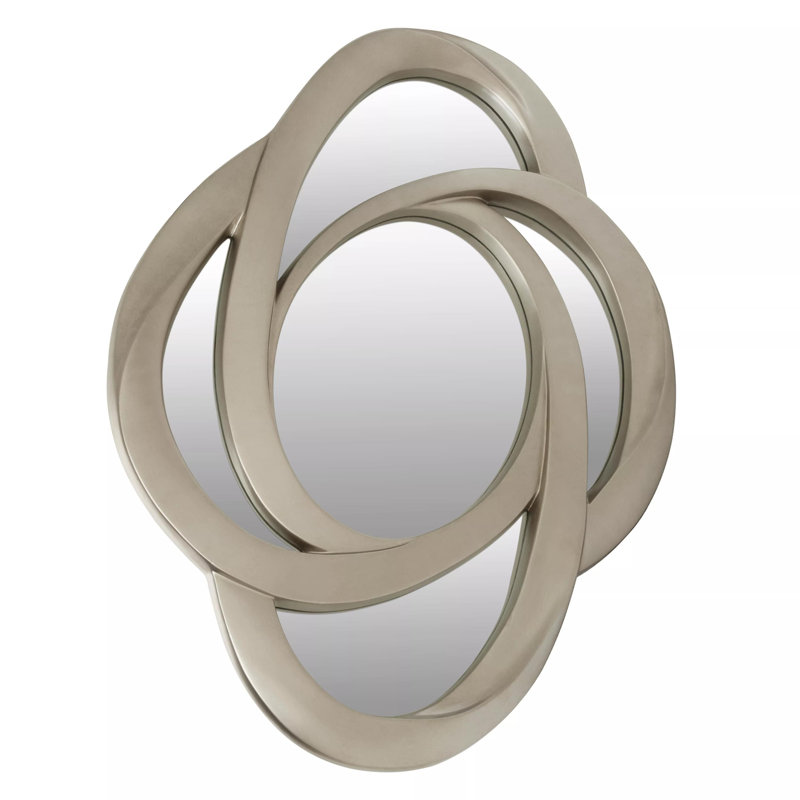 Gina Champagne Accent Mirror, 62cm H x 62cm W, Antique White