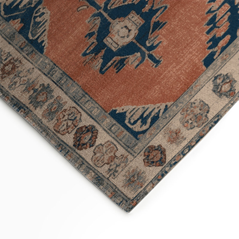 Tapis intérieur et extérieur brun Overdyed, Rectangle 5 pi x 7 pi