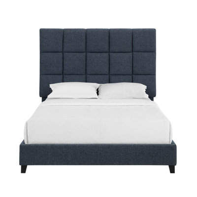 Lit tapissier Blue Denim Squares