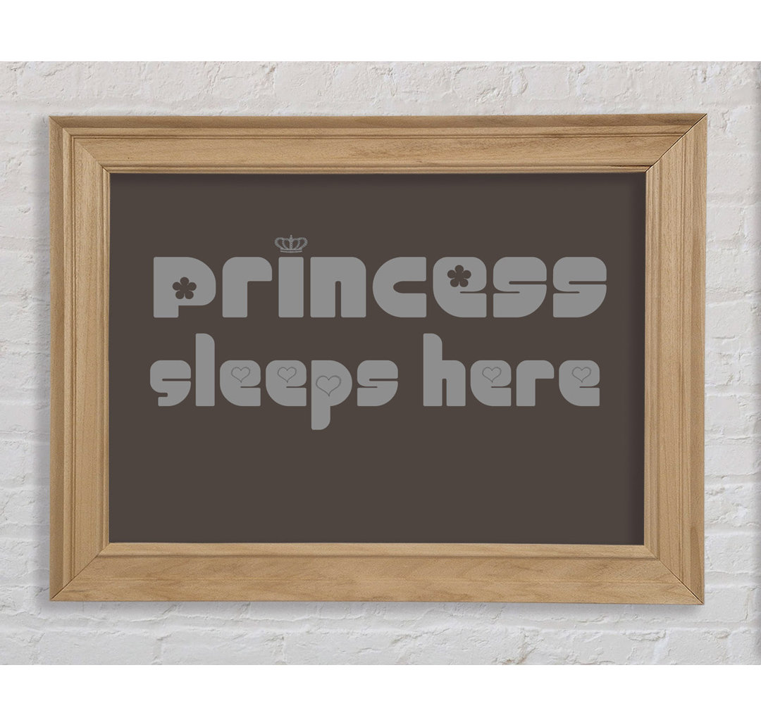 Princesss Sleeps Here 2 Chocolate - Einzelne Bilderrahmen Kunstdrucke