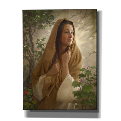 «Mary Kept All Ces Things» par Howard Lyon, Red Barrel Studio®, art mural sur toile, 26 po x 30 po