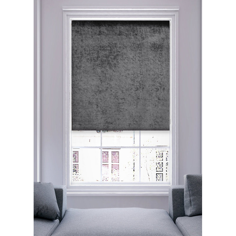 Roller Blind, Charcoal, 60cm W x 165cm L