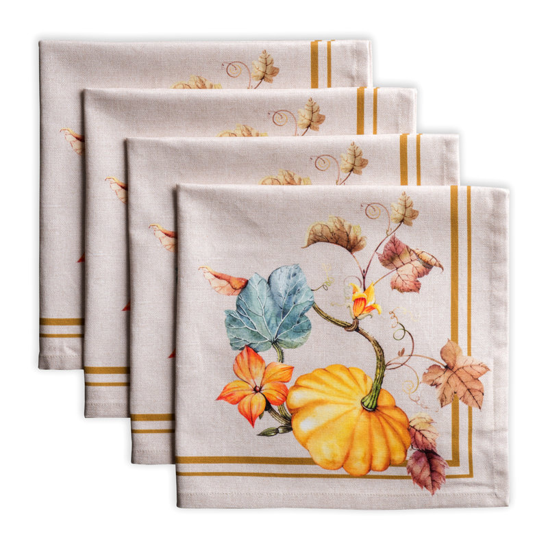Maison d'Hermine Potiron 100% Cotton Napkins - 20" x 20"