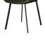 Ensemble de 2 chaises de salle à manger Isha avec cuir de chèvre riche et fer noir-106710955