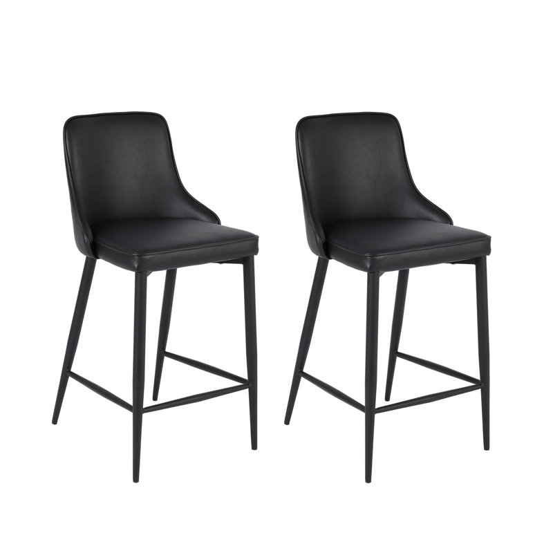 Tabouret de comptoir Gorby, Noir