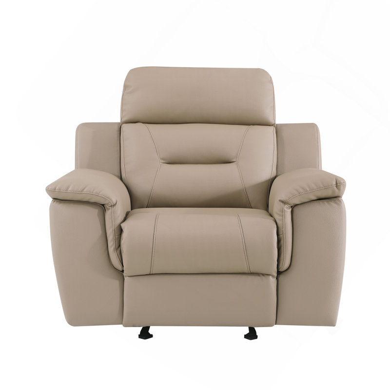 Fauteuil inclinable rembourré en cuir moderne Air, Noir