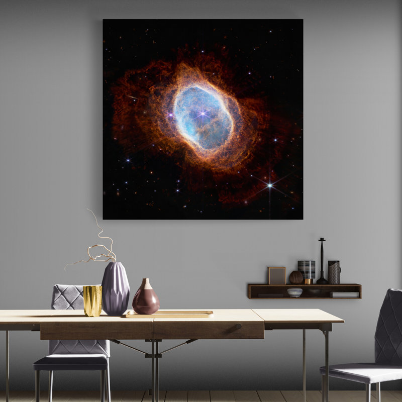 NASA James Webb Space Telescope Southern Ring Nebula From - 11 Piece Wrapped Canvas Print, 51" H x 51" W