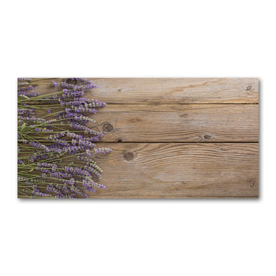 Lavender On The Wood - Wrapped Canvas Print