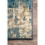 Tapis performance bleu à motif abstrait rétro tissé à la machine Kazu-44473517