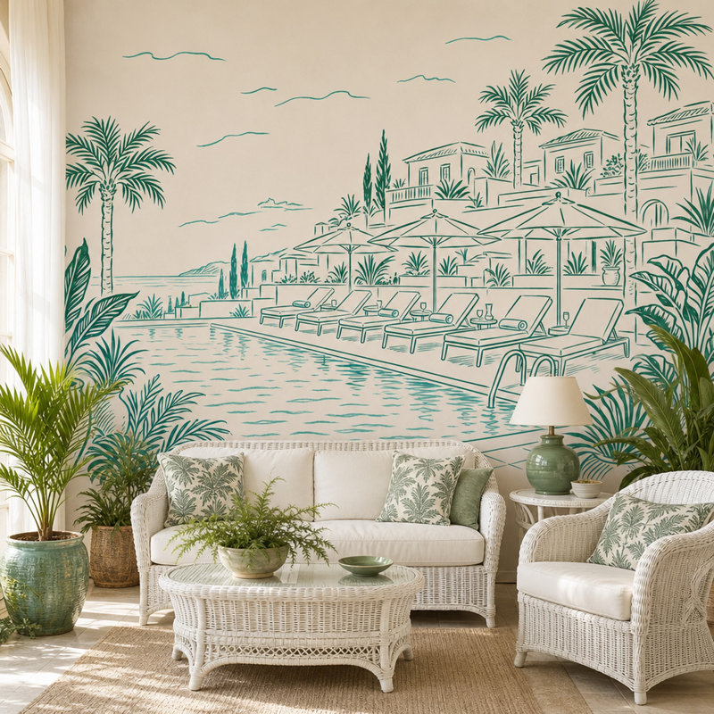 Décoration murale amovible Walls, 160 po x 108 po, Non tissé