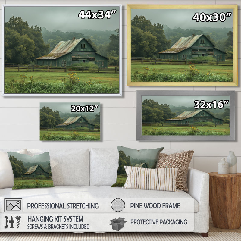Hans - Barn Wall Art Print, 30" H x 40" W x 1.5" D, Wrapped Canvas