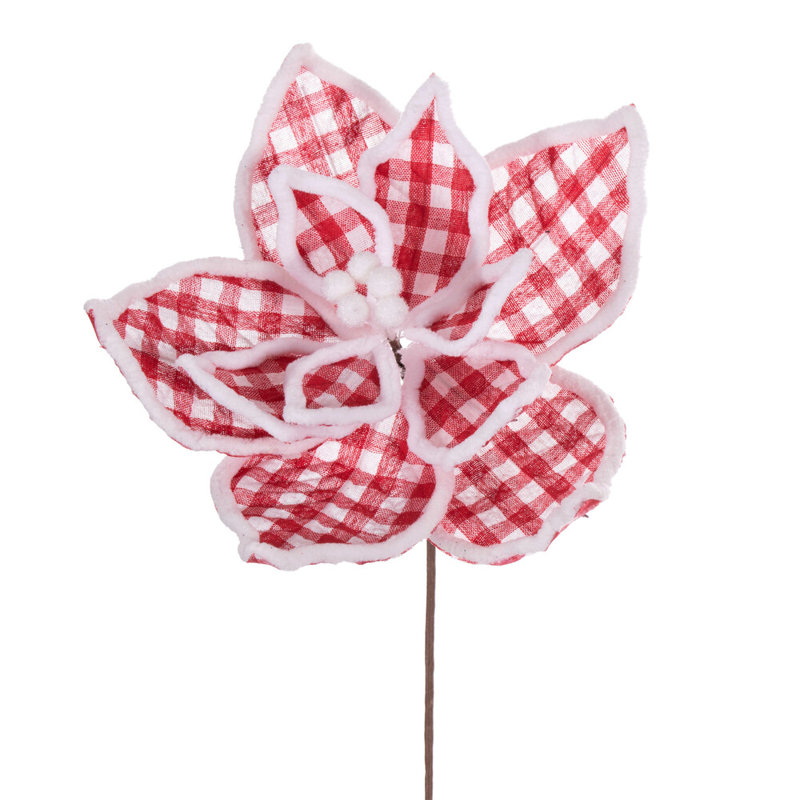 Fabric Poinsettia Arrangement, Pink