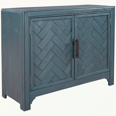 Ladzi 40'' Modern Cabinets Console Table with Unique Design Doors with 1 Adjustable Shelves