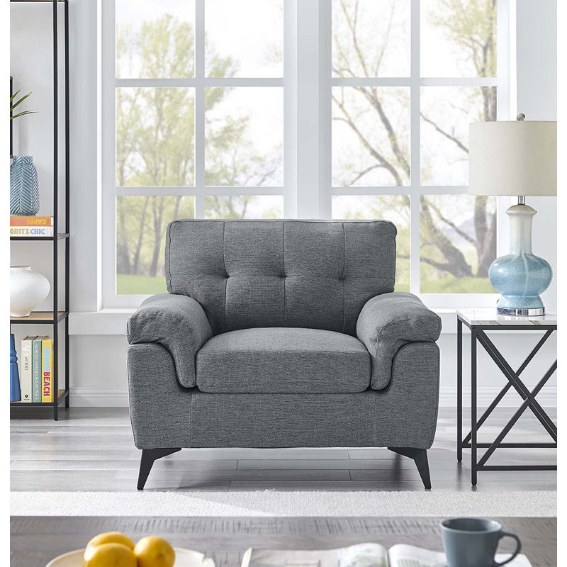 Kalyvakia Upholstered Armchair, Grey