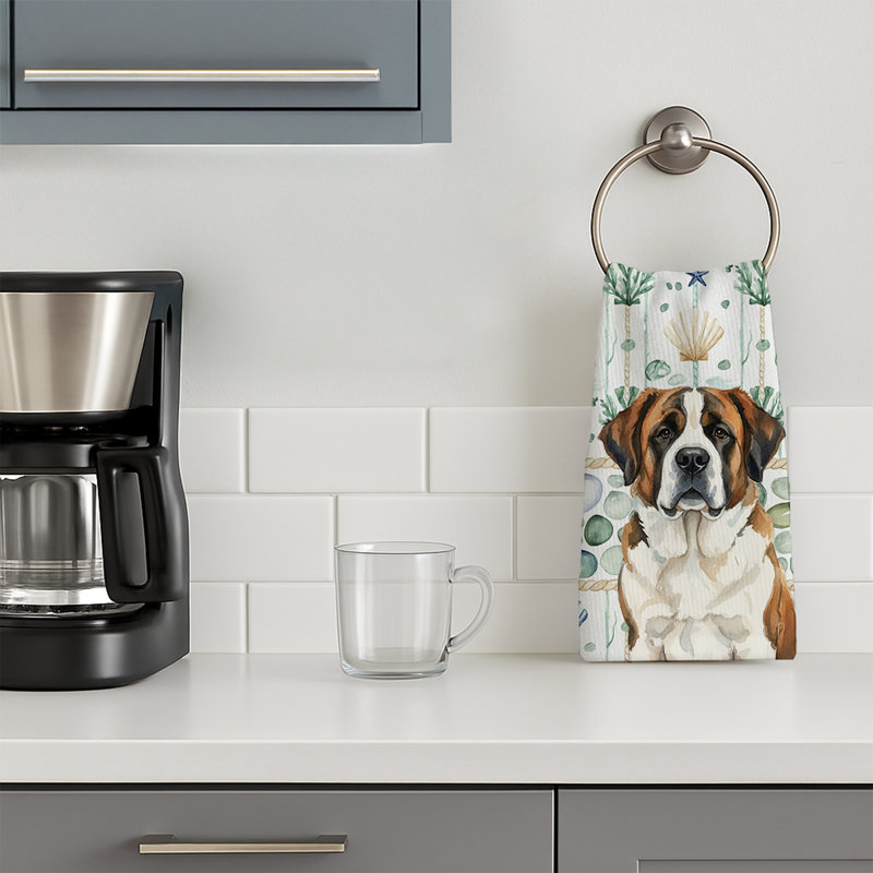 Serviette de cuisine Brindle and White, Brindle and White Saint Bernard