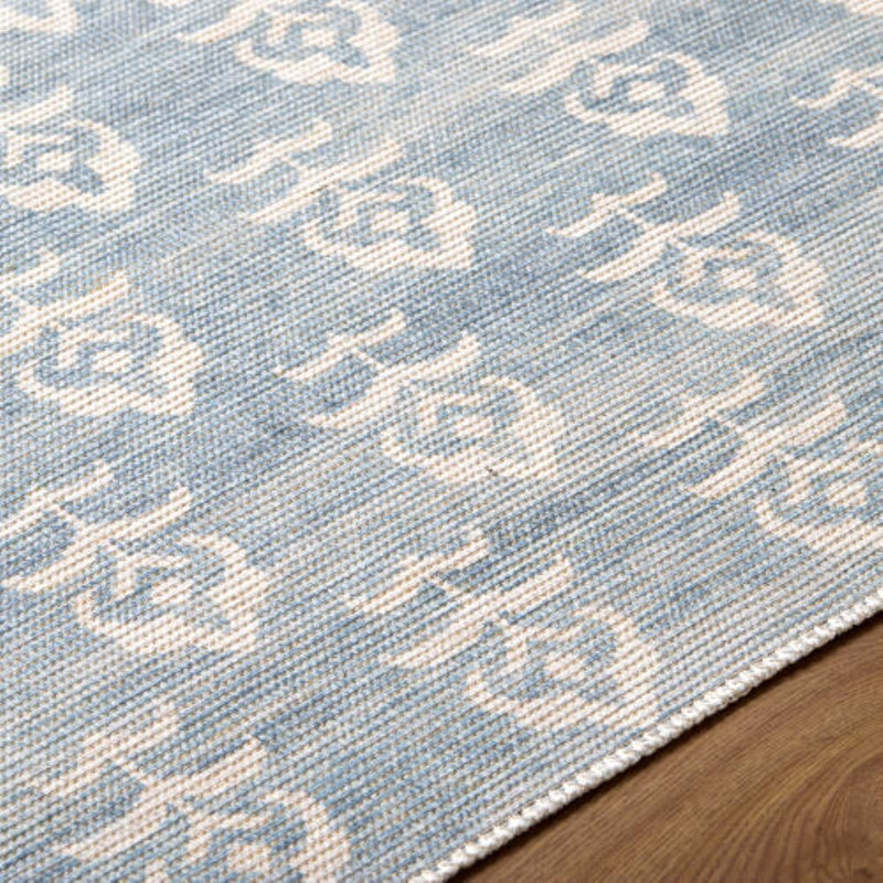 Jenni Yolo Home x Livabliss Flora Rug, Powder Blue/Ivory, Runner 2'8" x 7'10"