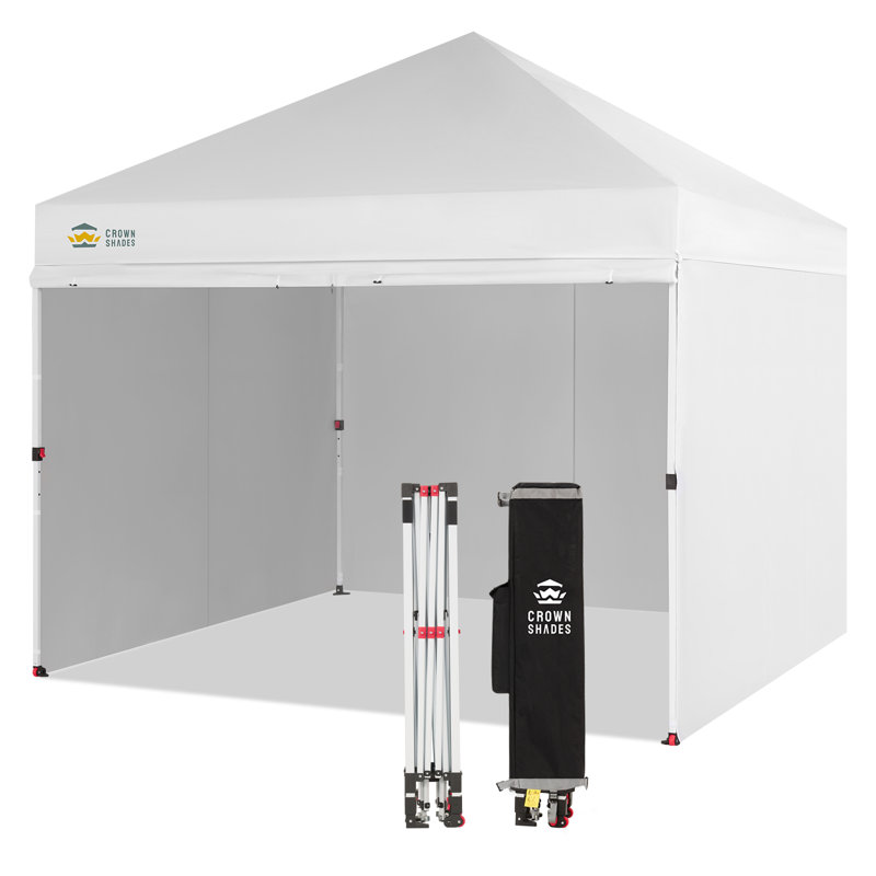 Commercial 10 Ft. W x 10 Ft. D Instant Canopy Pop Up Tent with Center Lock, White