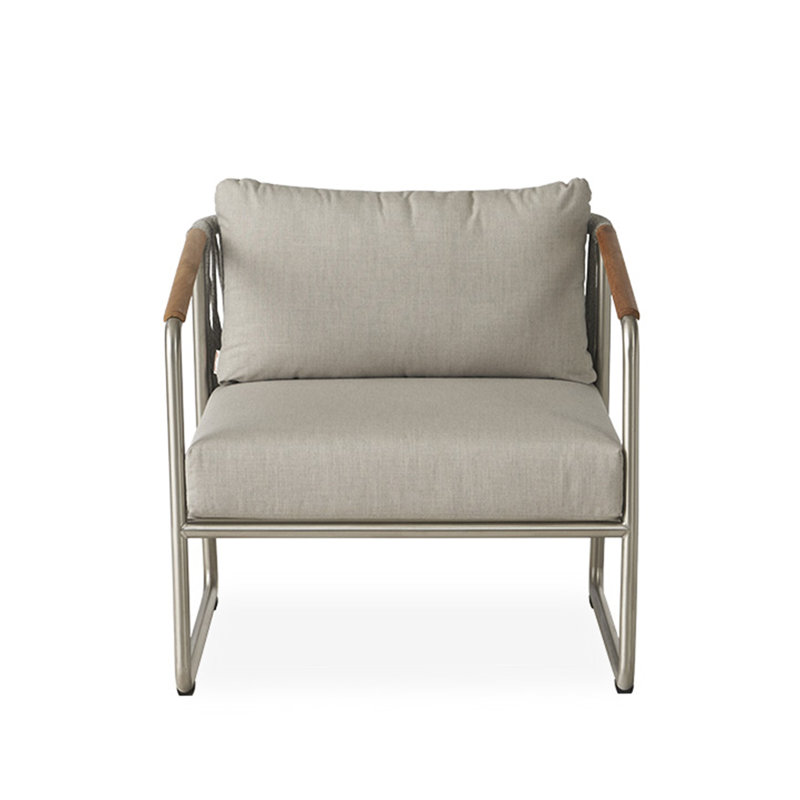 Elevation Outdoor Teak Armchair, Cottage Pepper