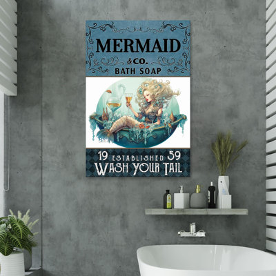 Mermaid Wash Your Tail - 1 Piece Rectangle Graphic " Mermaid Wash Your Tail "