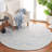 Gosha Hand Tufted Wool/Cotton with Cotton Backing Floral Rug in Blue/Ivory-1002863172