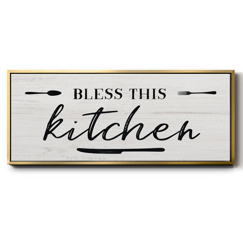 «Bless this Kitchen», toile encadrée, H 24 po x l 60 po