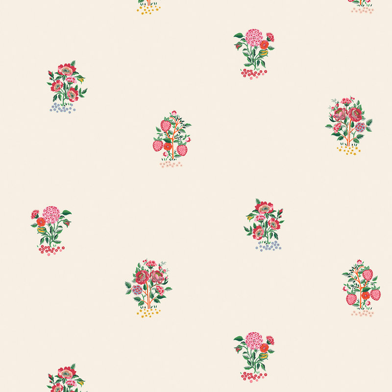 Cath Kidston Kingdom Posey Floral Wallpaper, Pink