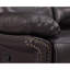 Cuir avec rembourrage en mousse et support lombaire - Console sinueuse brune