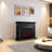 Black Rubber Wood Landscape Electric Fireplace-108190541