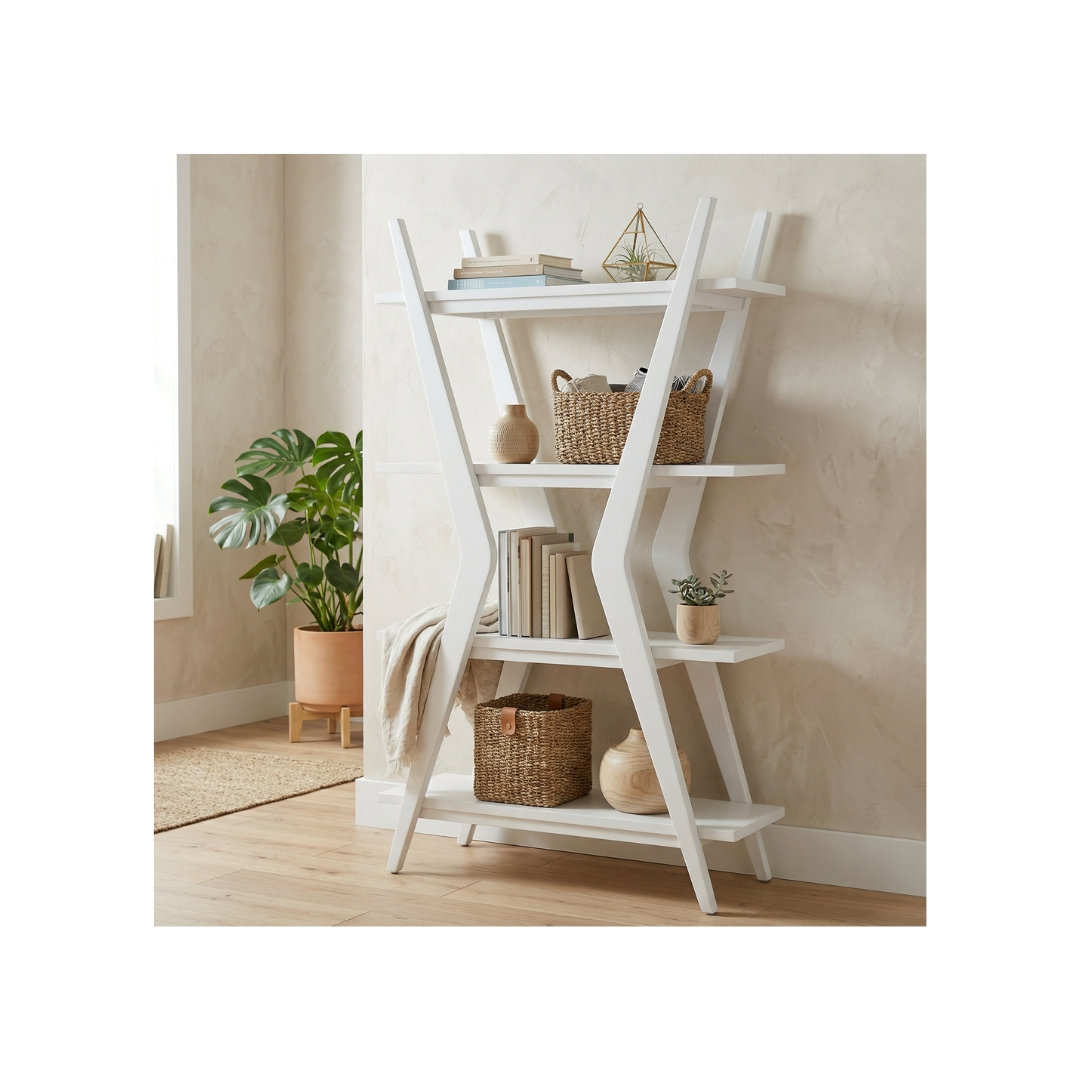 Eldorado Standard Etagere Bookcase, White