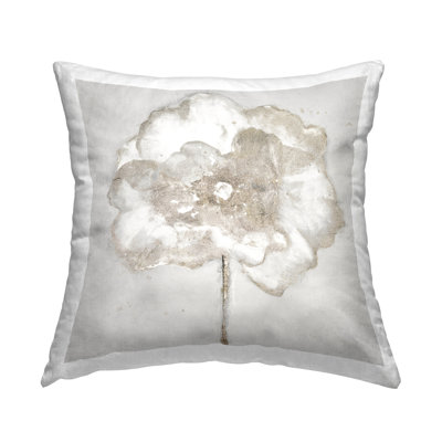 Coussin décoratif imprimé Gilded Flower Blossoms par Patricia Pinto