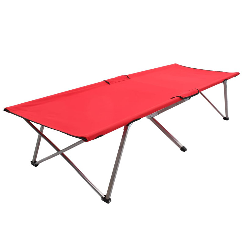 Laci Folding Camping Bed, Red