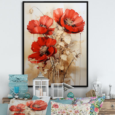 " Poppies Scarlet Solitude "
