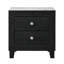 Ensemble de chambre pour très grand lit, noir, blanc, bois chromé, ensemble de 2 pièces avec table de chevet-133029863